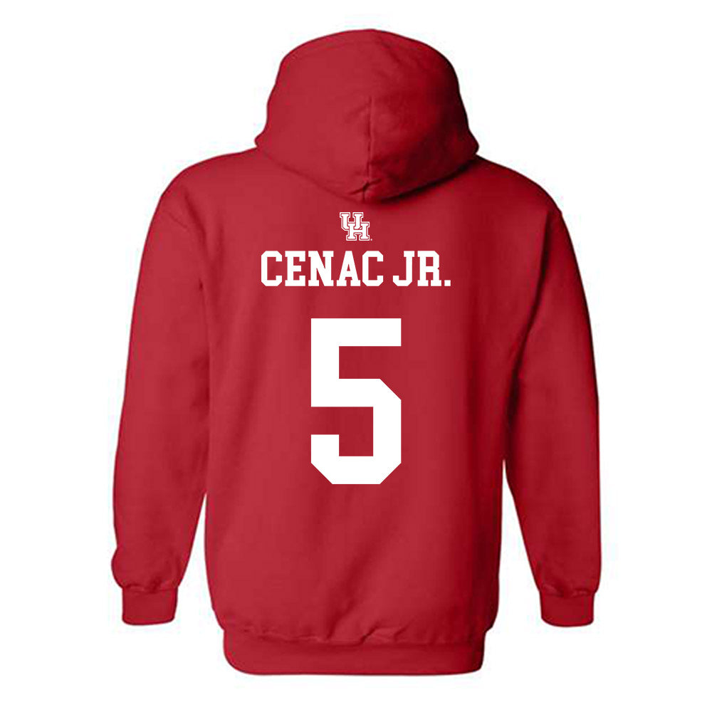 Houston - NCAA Men's Basketball : Chris Cenac Jr. - Sports Shersey Hooded Sweatshirt-1