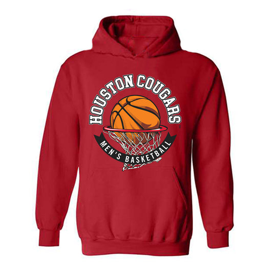 Houston - NCAA Men's Basketball : Milos Uzan - Sports Shersey Hooded Sweatshirt-0