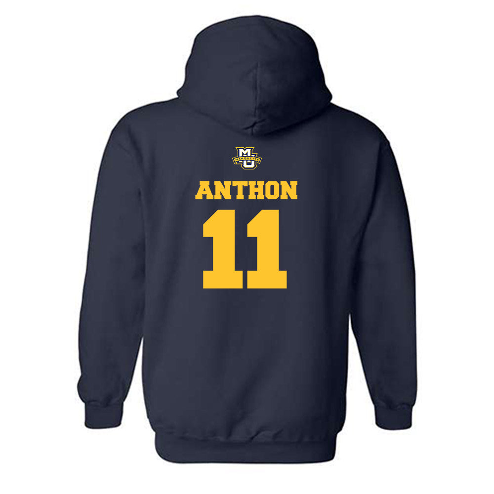 Marquette - NCAA Women's Basketball : Noelle Anthon - Sports Shersey Hooded Sweatshirt-1