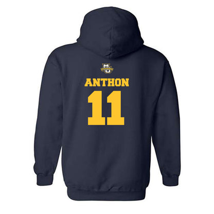 Marquette - NCAA Women's Basketball : Noelle Anthon - Sports Shersey Hooded Sweatshirt-1