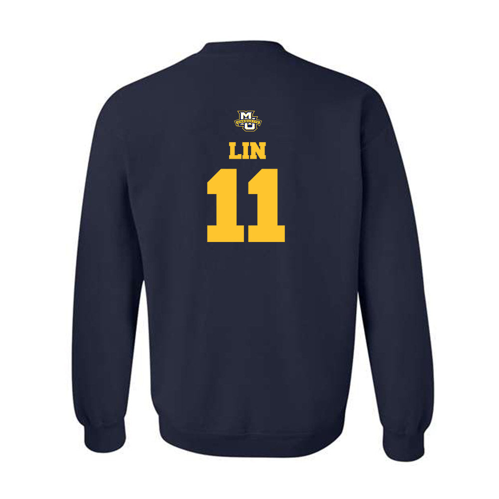 Marquette - NCAA Women's Basketball : Yuhan Lin - Sports Shersey Crewneck Sweatshirt-1