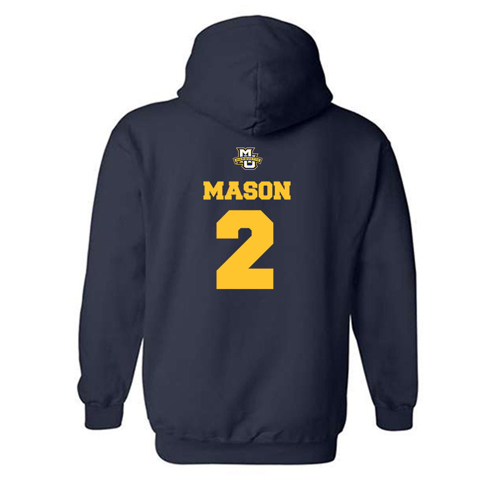 Marquette - NCAA Women's Basketball : Jaidynn Mason - Sports Shersey Hooded Sweatshirt-1