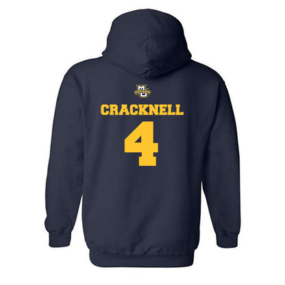 Marquette - NCAA Women's Basketball : Abbey Cracknell - Sports Shersey Hooded Sweatshirt-1