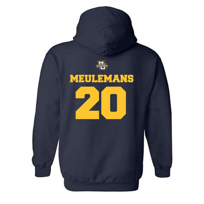 Marquette - NCAA Women's Basketball : Jordan Meulemans - Sports Shersey Hooded Sweatshirt-1