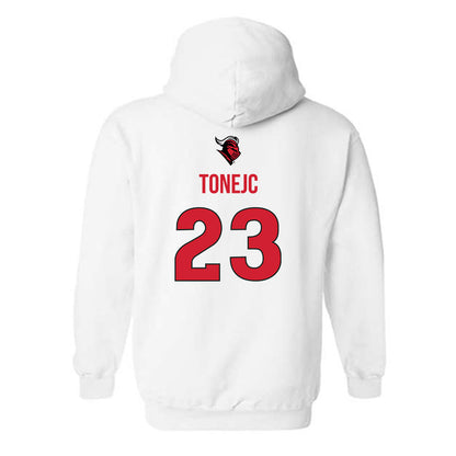 Rutgers - NCAA Men's Basketball : Martin Tonejc - Sport Shersey Hooded Sweatshirt-1