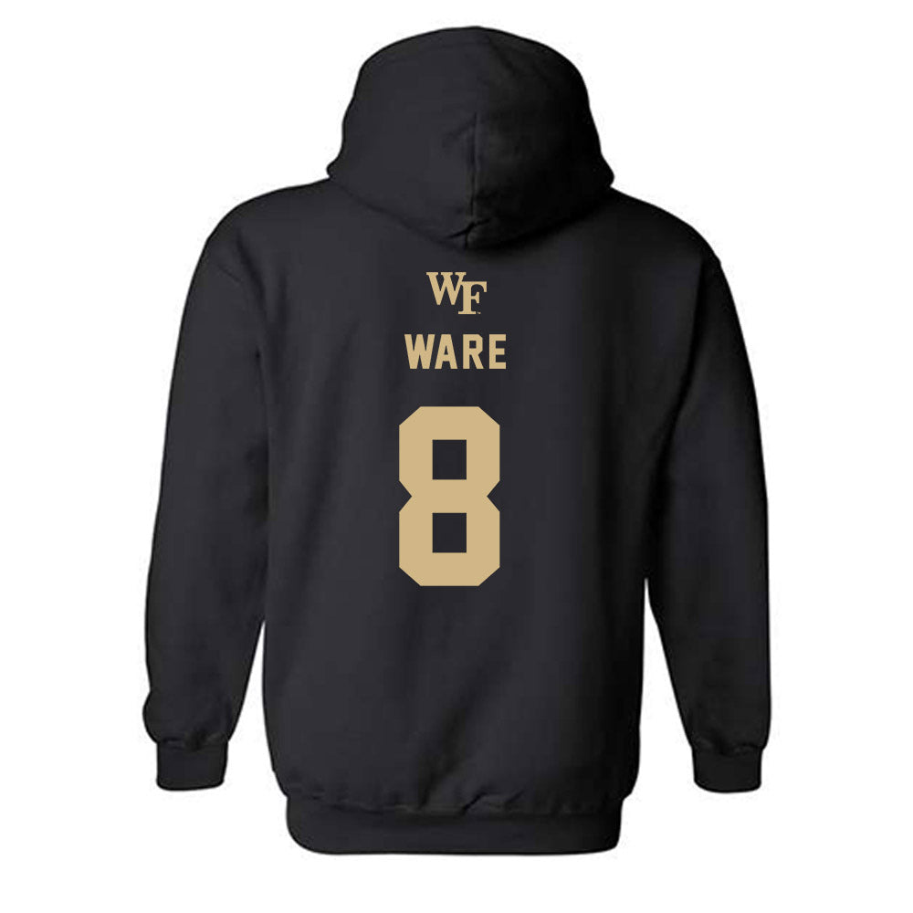 Wake Forest - NCAA Women's Basketball : Breauna Ware - Generic Sports Shersey Hooded Sweatshirt-1