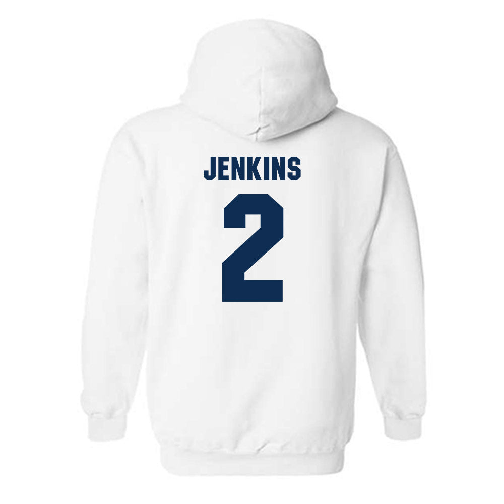 West Virginia - NCAA Men's Basketball : Amir Jenkins - Generic Sports Shersey Hooded Sweatshirt-1