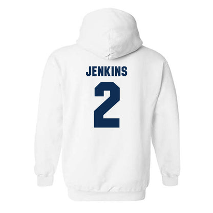 West Virginia - NCAA Men's Basketball : Amir Jenkins - Generic Sports Shersey Hooded Sweatshirt-1