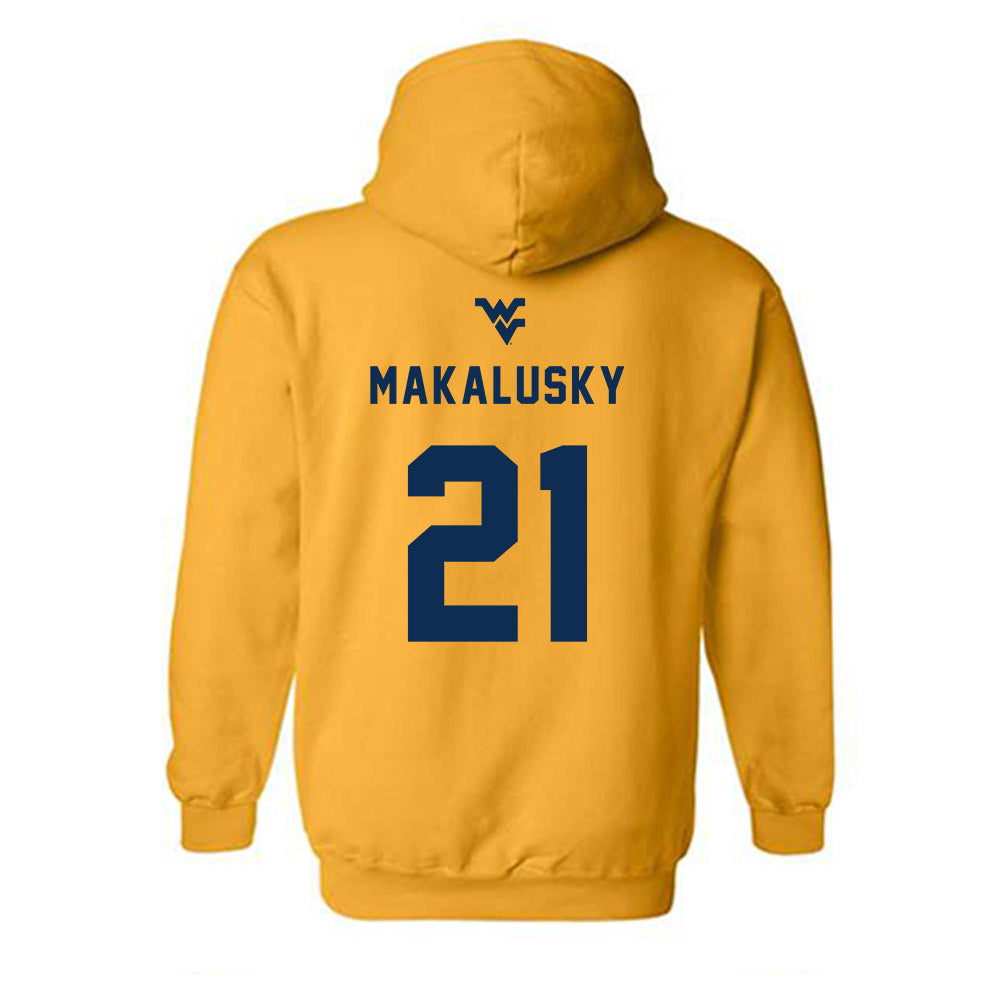 West Virginia - NCAA Women's Basketball : Riley Makalusky - Generic Sports Shersey Hooded Sweatshirt-1