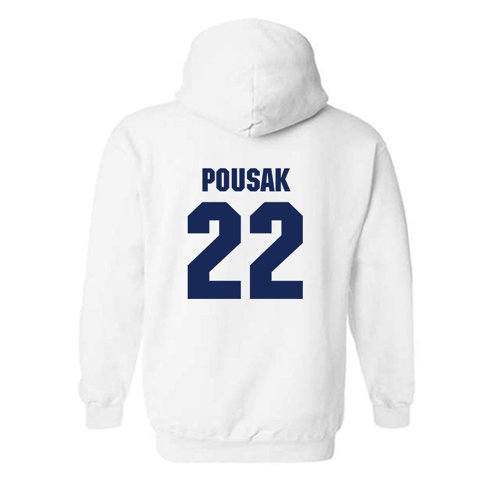 Marquette - NCAA Men's Lacrosse : Ben Pousak - Sports Shersey Hooded Sweatshirt-1