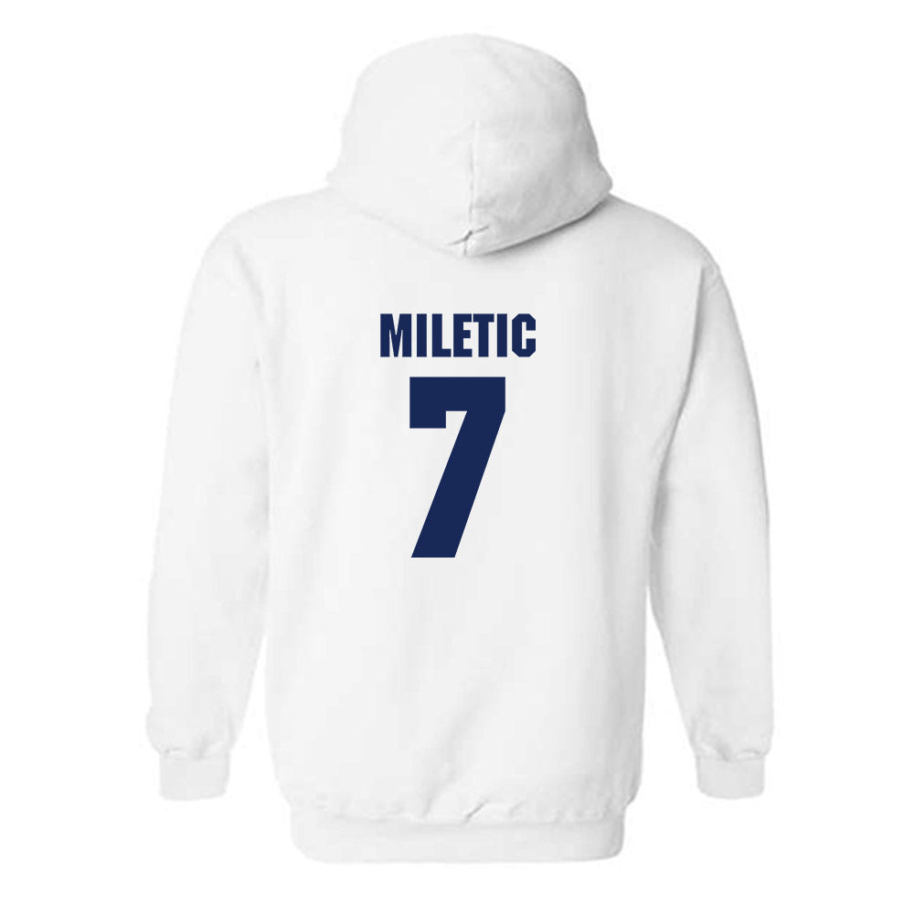 Marquette - NCAA Men's Basketball : Ian Miletic - Sports Shersey Hooded Sweatshirt-1