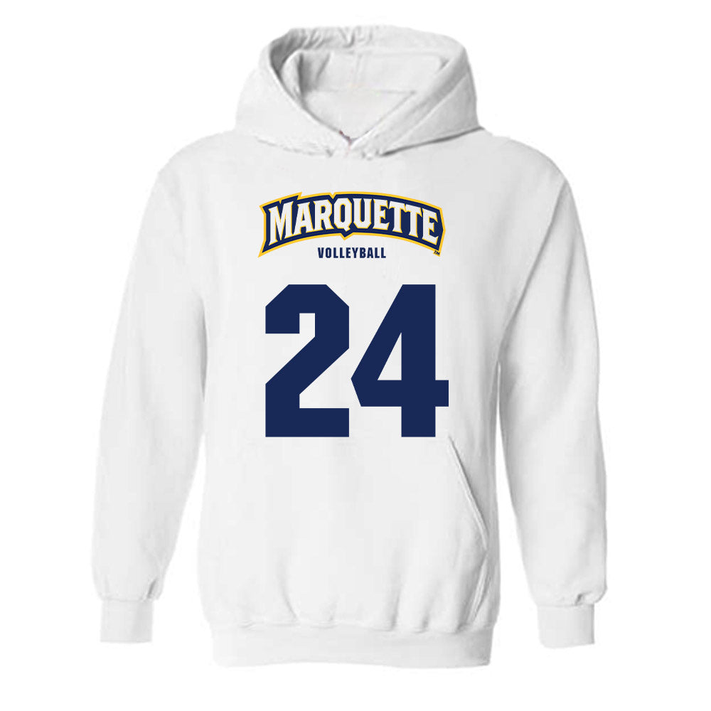Marquette - NCAA Women's Volleyball : Avery Helms - Sports Shersey Hooded Sweatshirt-0