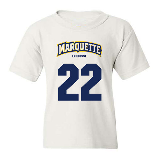 Marquette - NCAA Men's Lacrosse : Ben Pousak - Sports Shersey Youth T-Shirt-0