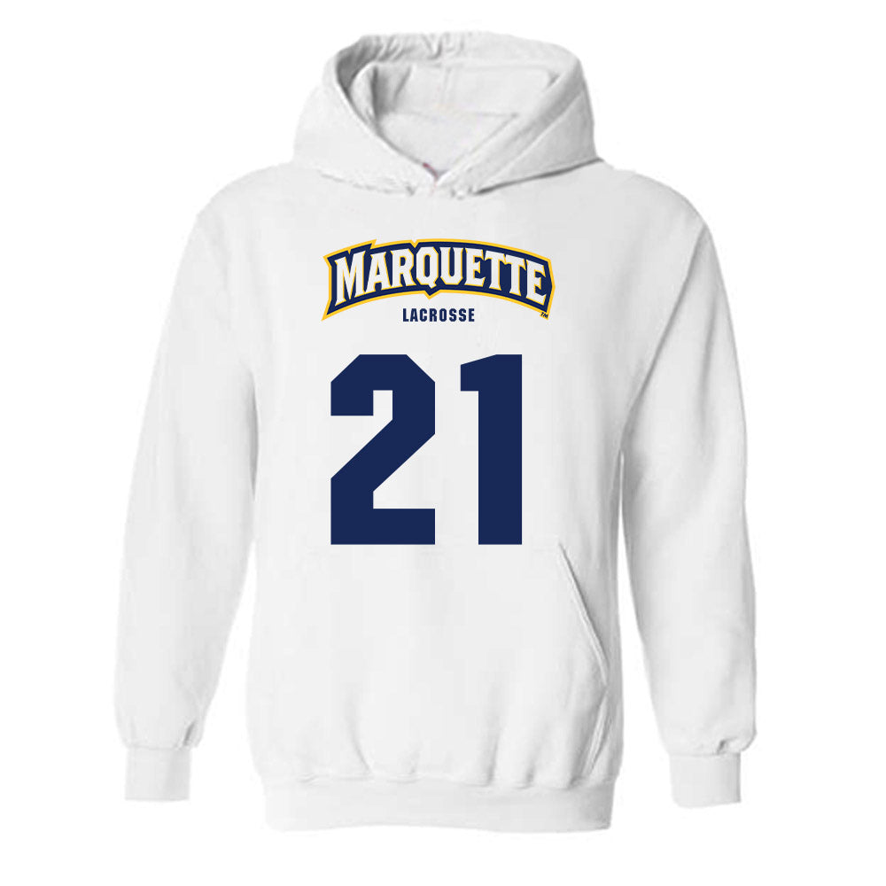 Marquette - NCAA Men's Lacrosse : Bradley Johnson - Sports Shersey Hooded Sweatshirt
