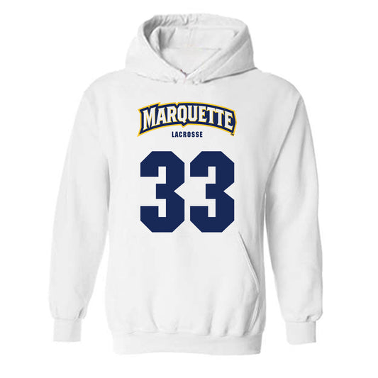 Marquette - NCAA Men's Lacrosse : Chandler Caster - Sports Shersey Hooded Sweatshirt-0