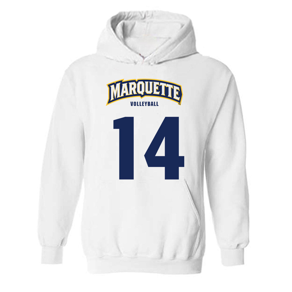 Marquette - NCAA Women's Volleyball : Annika Kowalski - Sports Shersey Hooded Sweatshirt-0