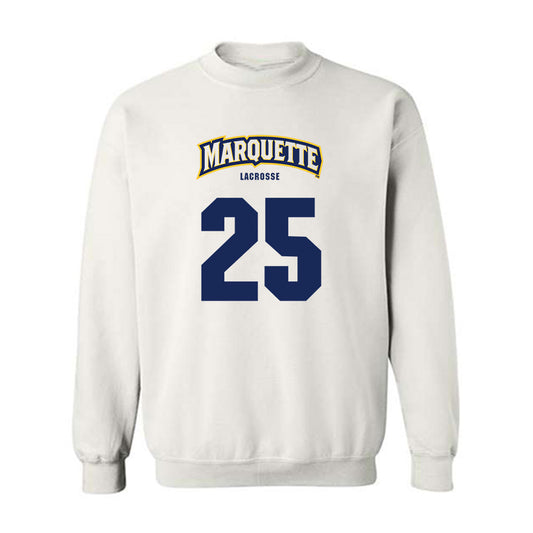 Marquette - NCAA Men's Lacrosse : Justin Daubert - Sports Shersey Crewneck Sweatshirt-0