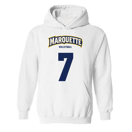 Marquette - NCAA Women's Volleyball : Keira Schmidt - Sports Shersey Hooded Sweatshirt-0