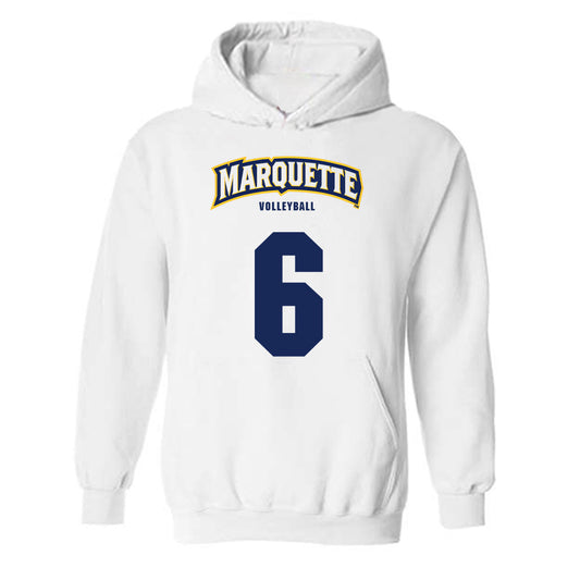 Marquette - NCAA Women's Volleyball : Alicia Beers - Sports Shersey Hooded Sweatshirt-0