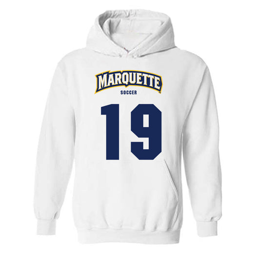 Marquette - NCAA Women's Soccer : Meg Decker - Sports Shersey Hooded Sweatshirt-0