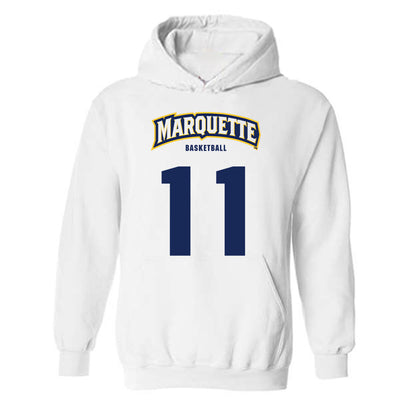 Marquette - NCAA Men's Basketball : Sananda Fru - Sports Shersey Hooded Sweatshirt-0