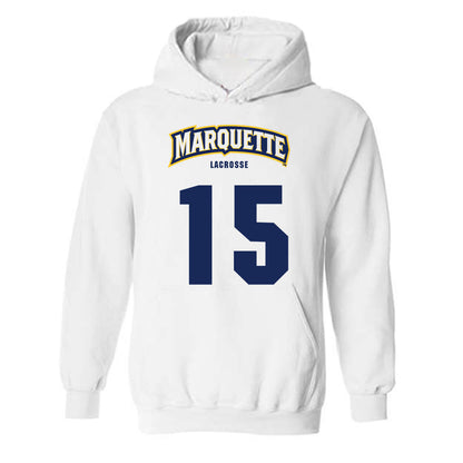 Marquette - NCAA Women's Lacrosse : Mckenna Farrell - Sports Shersey Hooded Sweatshirt-0