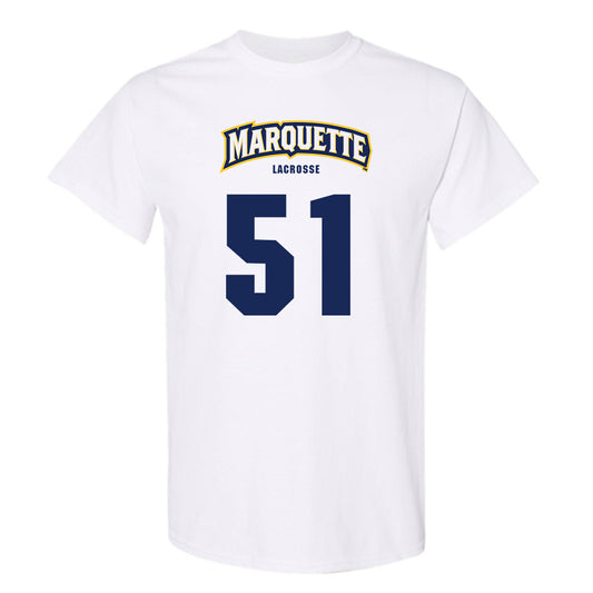 Marquette - NCAA Men's Lacrosse : Easton McCafferty - Sports Shersey T-Shirt-0
