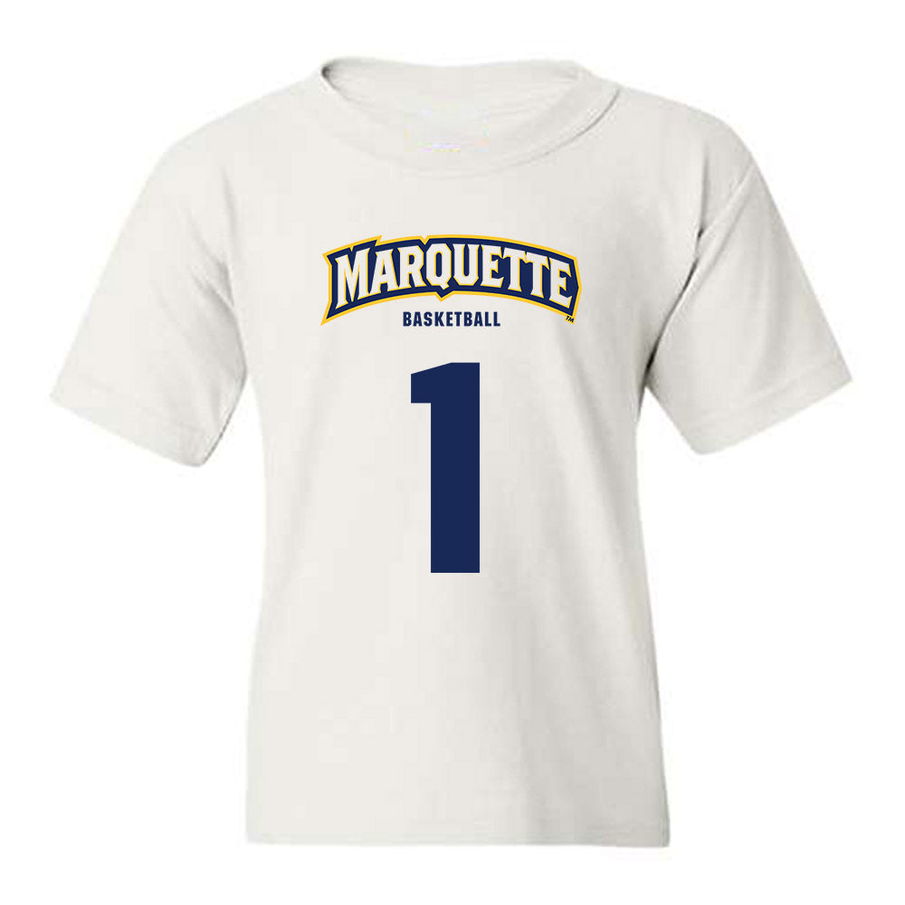 Marquette - NCAA Women's Basketball : Brooklyn Hall - Sports Shersey Youth T-Shirt-0