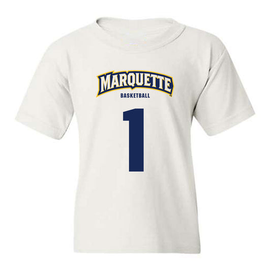 Marquette - NCAA Women's Basketball : Brooklyn Hall - Sports Shersey Youth T-Shirt-0