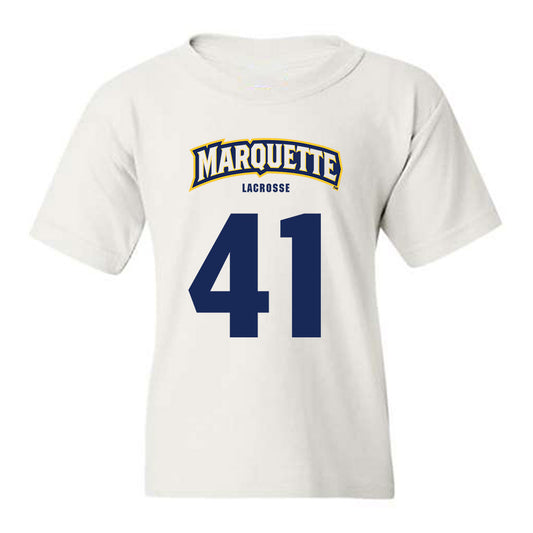 Marquette - NCAA Men's Lacrosse : Troy Teff - Sports Shersey Youth T-Shirt-0