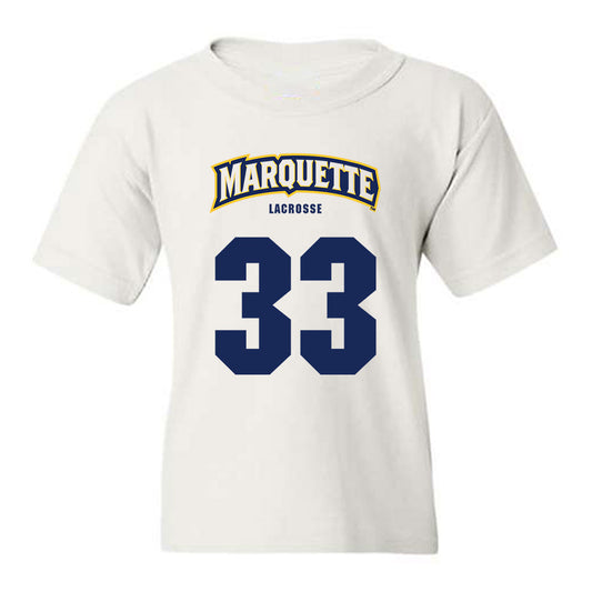 Marquette - NCAA Men's Lacrosse : Chandler Caster - Sports Shersey Youth T-Shirt-0