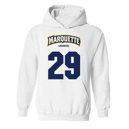 Marquette - NCAA Women's Lacrosse : Megan Hansen - Sports Shersey Hooded Sweatshirt-0