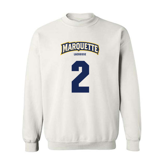 Marquette - NCAA Men's Lacrosse : Connor Schoenwetter - Sports Shersey Crewneck Sweatshirt-0