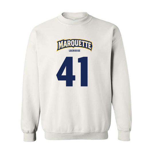 Marquette - NCAA Men's Lacrosse : Troy Teff - Sports Shersey Crewneck Sweatshirt-0