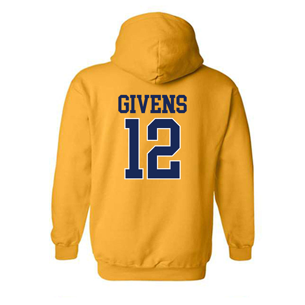 Marquette - NCAA Women's Basketball : Mackenzie Givens - Sports Shersey Hooded Sweatshirt-1