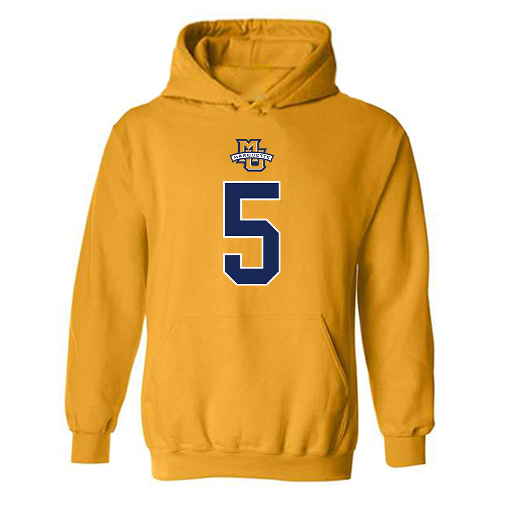 Marquette - NCAA Men's Basketball : Colton Crowdis - Sports Shersey Hooded Sweatshirt-0