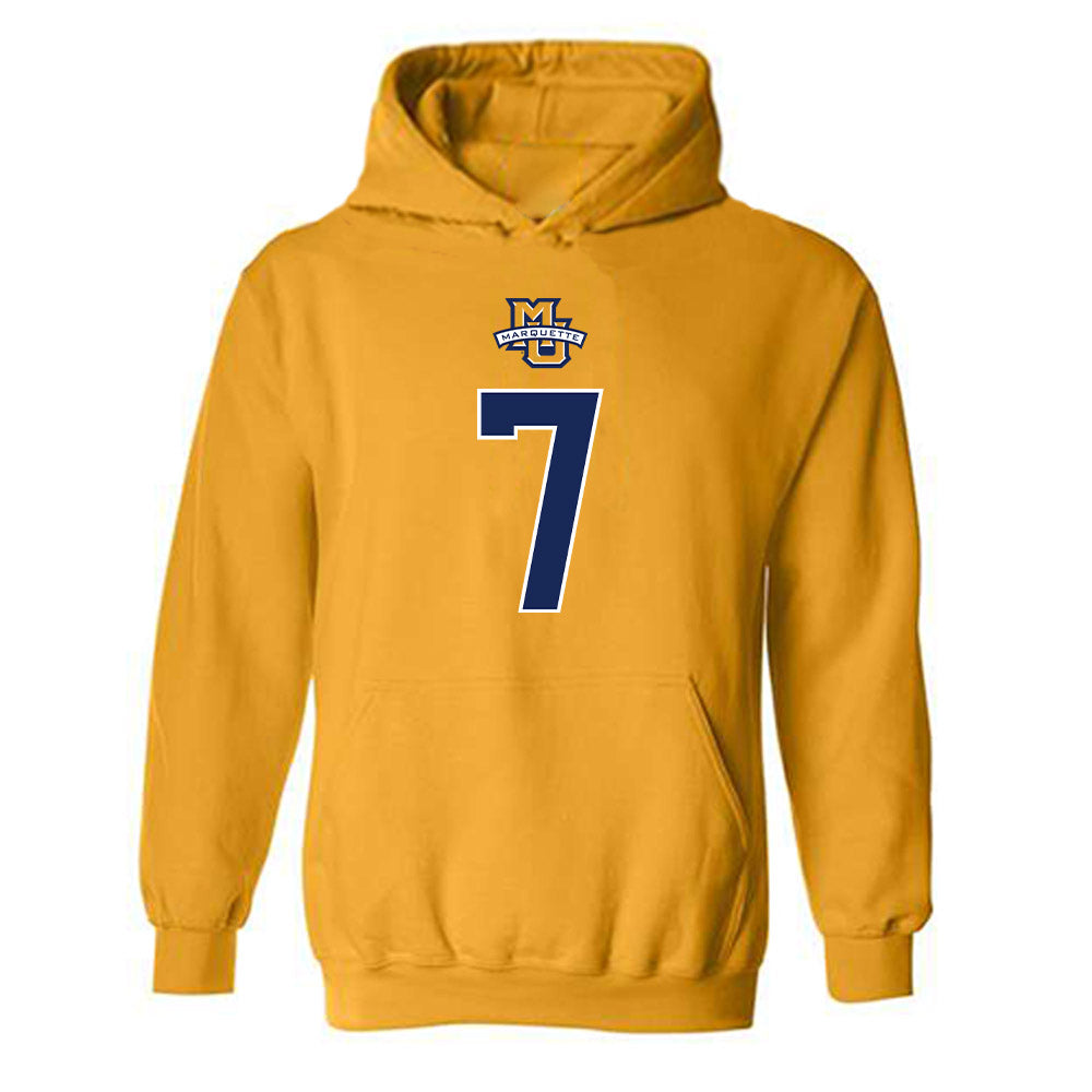 Marquette - NCAA Men's Basketball : Ian Miletic - Sports Shersey Hooded Sweatshirt-0