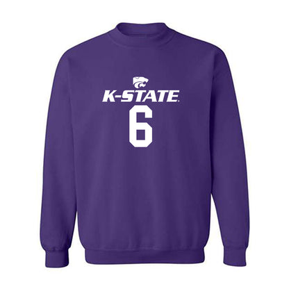 Kansas State - NCAA Men's Basketball : Marcus Johnson - Classic Shersey Crewneck Sweatshirt-0