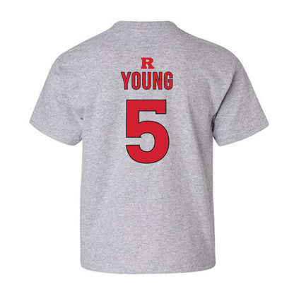 Rutgers - NCAA Women's Basketball : Deja Young - Sports Shersey Youth T-Shirt-1