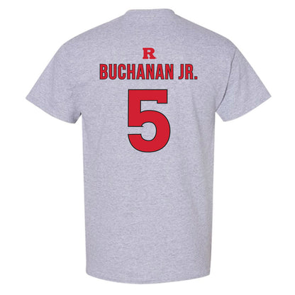 Rutgers - NCAA Men's Basketball : Darren Buchanan Jr. - Sports Shersey T-Shirt-1