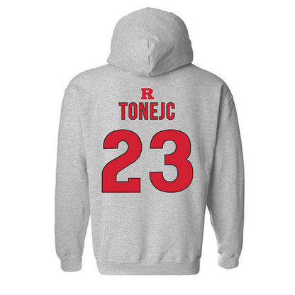 Rutgers - NCAA Men's Basketball : Martin Tonejc - Sports Shersey Hooded Sweatshirt-1