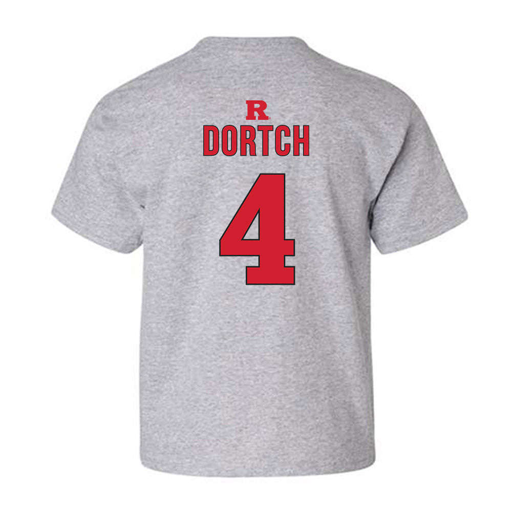 Rutgers - NCAA Men's Basketball : Bryce Dortch - Sports Shersey Youth T-Shirt-1