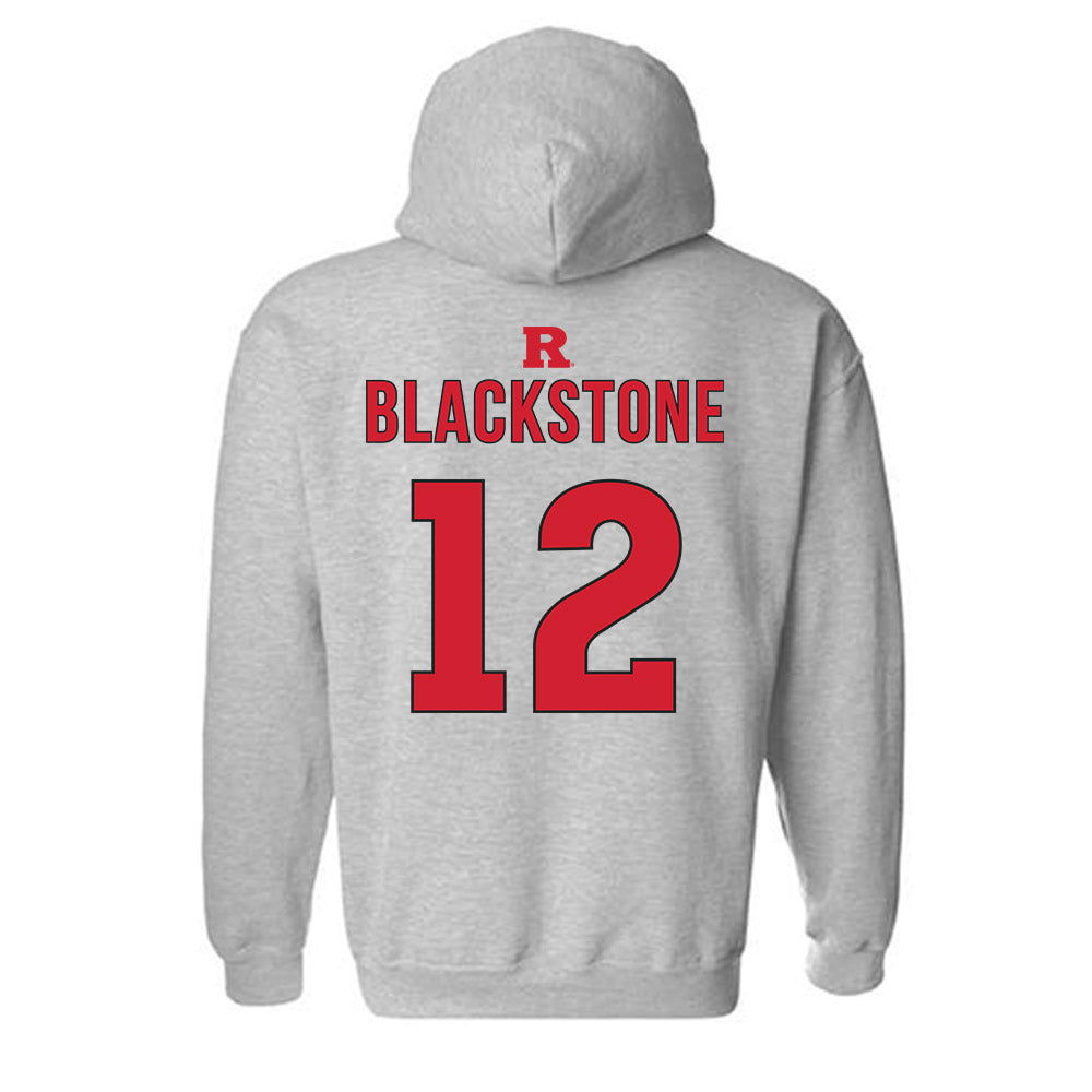 Rutgers - NCAA Women's Basketball : Faith Blackstone - Sports Shersey Hooded Sweatshirt-1