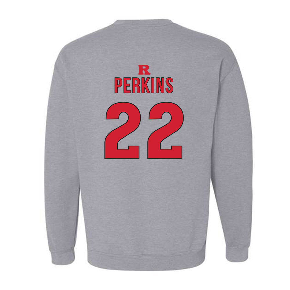 Rutgers - NCAA Women's Basketball : Zachara Perkins - Sports Shersey Crewneck Sweatshirt-1