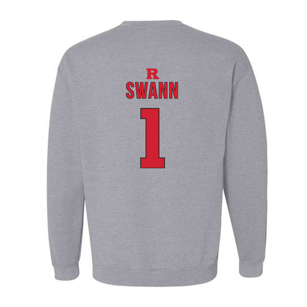 Rutgers - NCAA Women's Basketball : Lauryn Swann - Sports Shersey Crewneck Sweatshirt-1