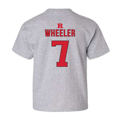 Rutgers - NCAA Women's Basketball : Precious Gem Wheeler - Sports Shersey Youth T-Shirt-1