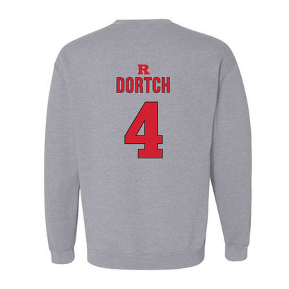 Rutgers - NCAA Men's Basketball : Bryce Dortch - Sports Shersey Crewneck Sweatshirt-1