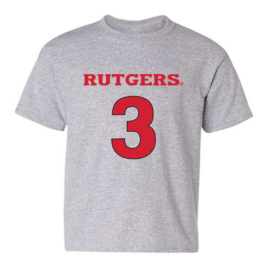Rutgers - NCAA Women's Basketball : Makylah Moore - Sports Shersey Youth T-Shirt-0