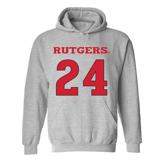 Rutgers - NCAA Women's Basketball : Zennia Thomas - Sports Shersey Hooded Sweatshirt-0