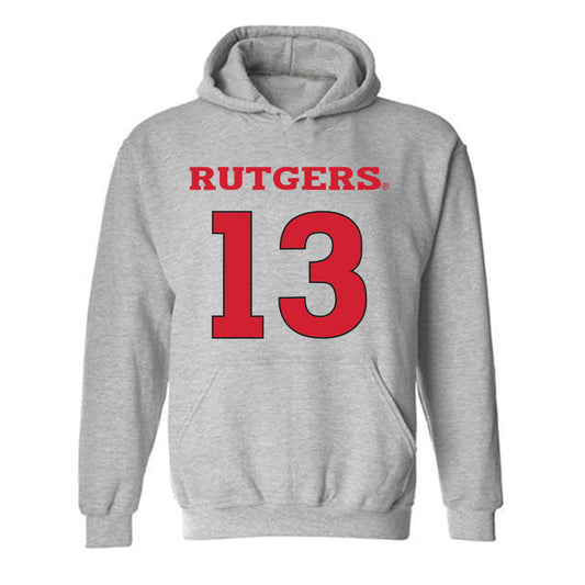 Rutgers - NCAA Women's Basketball : Hope Masonius - Sports Shersey Hooded Sweatshirt-0